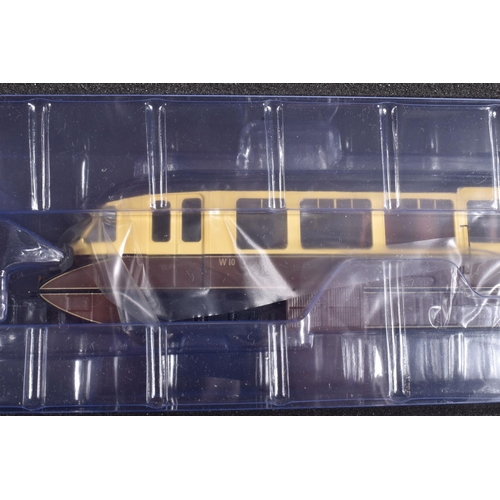 121 - A BOXED DAPOL OO GAUGE 1:76 SCALE MODEL STREAMLINED DIESEL RAILCAR, no. W10, in BR Lined Chocolate a... 