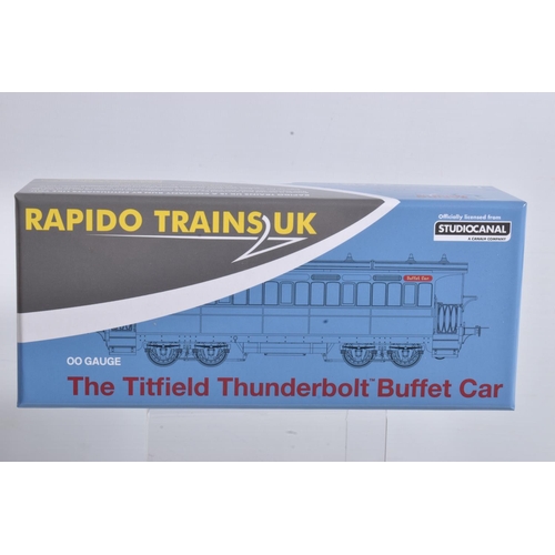 123 - A COLLECTION OF BOXED  RAPIDO TRAINS UK OO GAUGE RAILWAY SETS, to include a Wagon Triple Pack 'Inspi... 