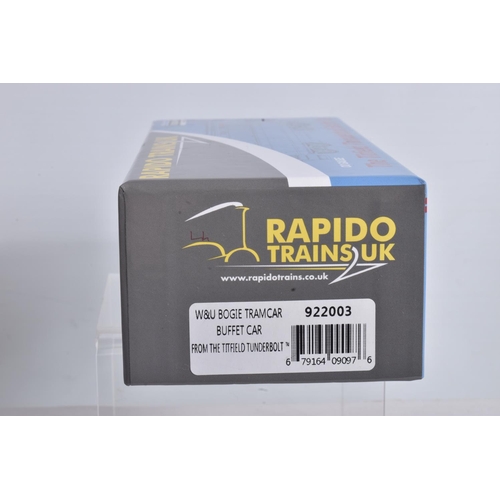 123 - A COLLECTION OF BOXED  RAPIDO TRAINS UK OO GAUGE RAILWAY SETS, to include a Wagon Triple Pack 'Inspi... 