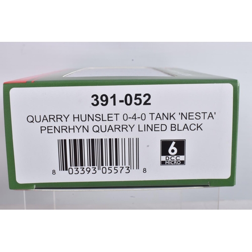 134 - A BOXED BACHMANN NARROW GAUGE OO9 QUARRY HUNSLET 0-4-0 TANK, 'Nesta', Penrhyn Quarry Lined Black, mo... 