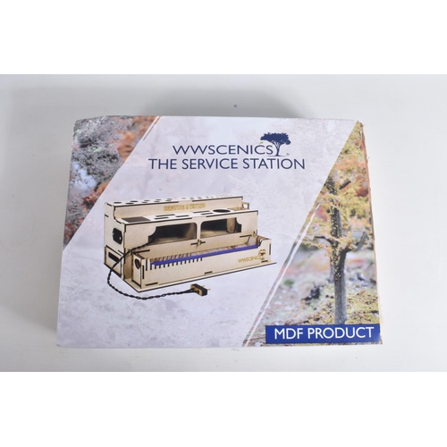 138 - A COLLECTION OF BOXED MODEL RAILWAY HO GAUGE SCENERY, to include a Noch Limited Edition Haunted Hous... 