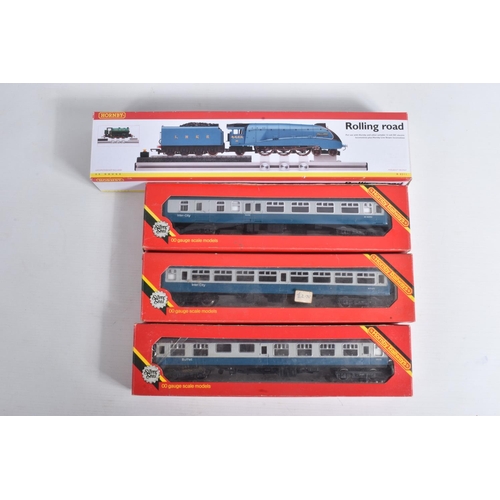 157 - A BOXED HORNBY RAILWAYS ROLLING ROAD, No.R8211, not tested, with a quantity of boxed/part boxed oo g... 