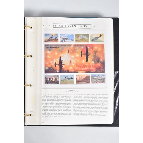 182 - THE HISTORY OF WWII THEMATIC STAMP AND COVER COLLECTION IN SIX ALBUMS PLUS ONE EMPTY, Includes a num... 