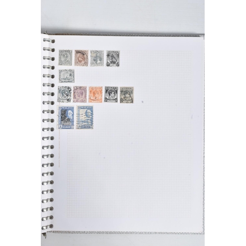 183 - BOX WITH FOUR ALBUMS OF WORLDWIDE STAMPS AND LOOSE IN PACKETS