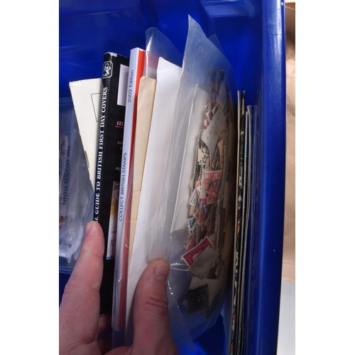 198 - LARGE ACCUMULATION OF STAMPS IN THREE BOXES AND A CARRIER BAG, we note a few GB presentation packs, ... 