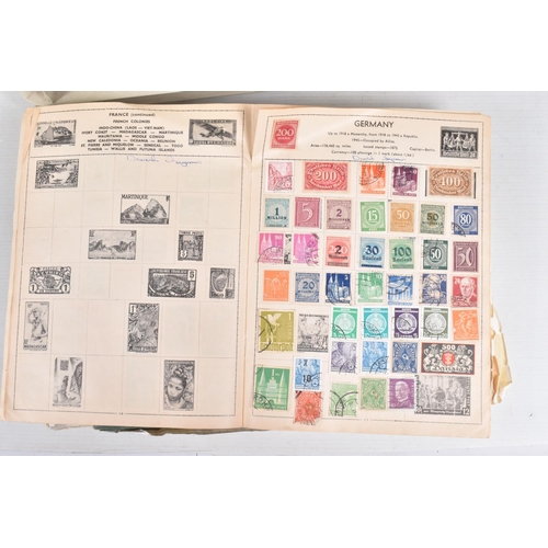 198 - LARGE ACCUMULATION OF STAMPS IN THREE BOXES AND A CARRIER BAG, we note a few GB presentation packs, ... 