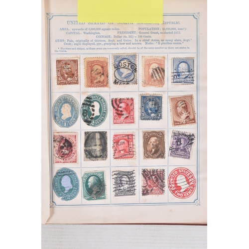 200 - ECLECTIC MIX OF WORLDWIDE STAMPS IN TWO PLASTIC TUBS INCLUDING OLD OPPEN'S ALBUM WITH INTERESTING CO... 