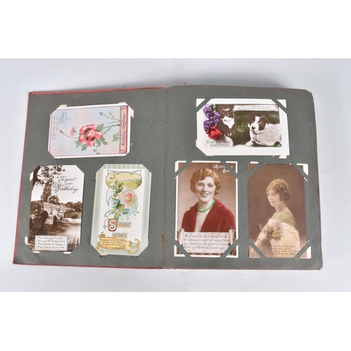 206 - THREE OLD TIME ALBUMS OF POSTCARDS, and loose early 20th to mid 20th century, approximately 600 card... 