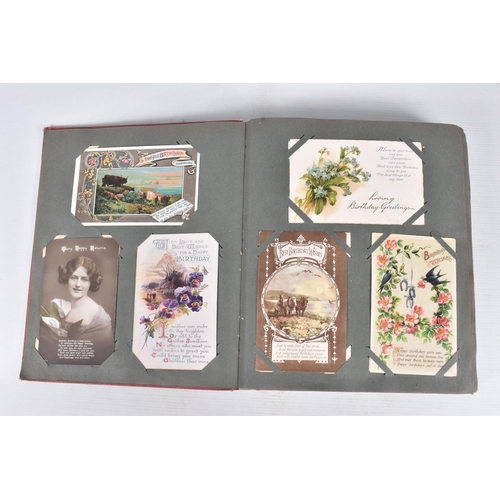 206 - THREE OLD TIME ALBUMS OF POSTCARDS, and loose early 20th to mid 20th century, approximately 600 card... 