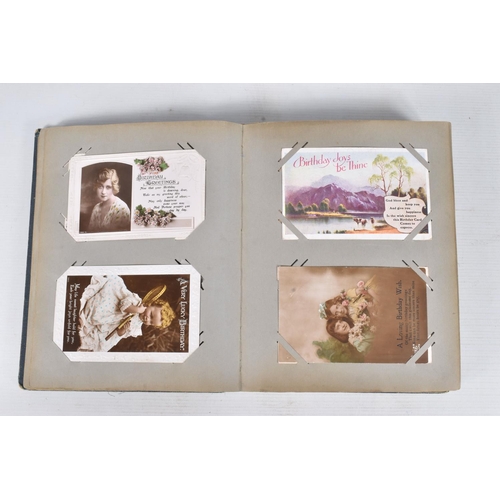 206 - THREE OLD TIME ALBUMS OF POSTCARDS, and loose early 20th to mid 20th century, approximately 600 card... 