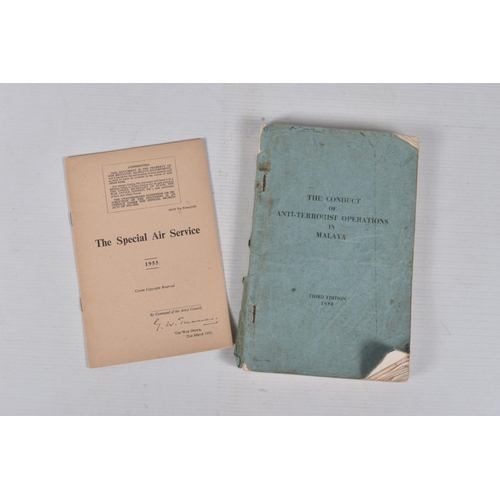 231 - 2 BOOKLETS WITH SPECIAL FORCES INTEREST, to include   The Special Air Service   1955 War Office publ... 