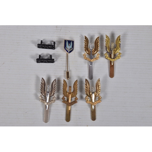 232 - A SMALL SELECTION OF SPECIAL AIR SERVICE REGIMENT(SAS) Cap badges maker marked to reverse, Ammo UK, ... 