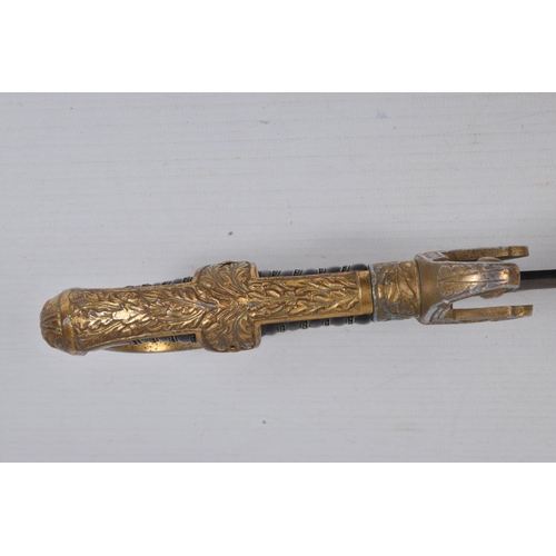 235 - A GERMAN THIRD REICH OFFICERS SWORD MADE BY EICKHORN, this has a gilt aluminium hilt and an eagle on... 