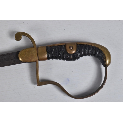 237 - A WWI ERA IMPERIAL GERMANY OFFICERS DOVE HEAD SWORD, this has a single edged fullered blade with dec... 