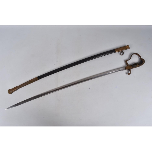 238 - AN IMPERIAL GERMANY LIONS HEAD OFFICERS SABRE, the blade has no etching on it but comes complete wit... 