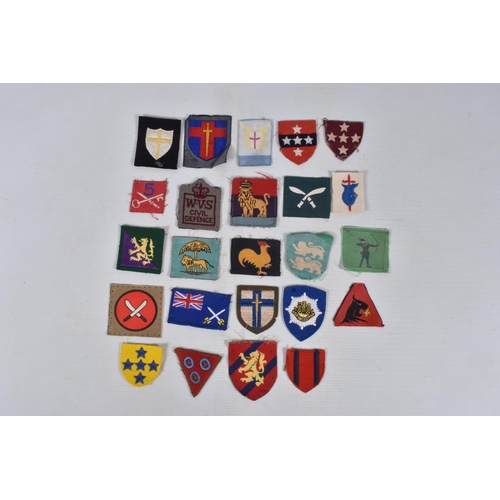 245 - BRITISH ARMY/COMMONWEALTH SHOULDER PATCHES, 24 in number WW2 period to include examples, RE Training... 