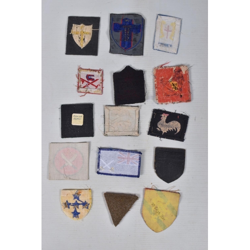 245 - BRITISH ARMY/COMMONWEALTH SHOULDER PATCHES, 24 in number WW2 period to include examples, RE Training... 