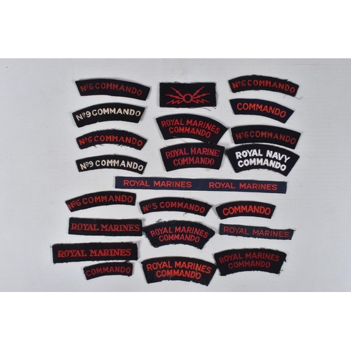 255 - AN ACCUMULATION OF ROYAL MARINES/COMMANDO/ROYAL MARINES COMMANDO/RN COMMANDO Unit patches trade patc... 