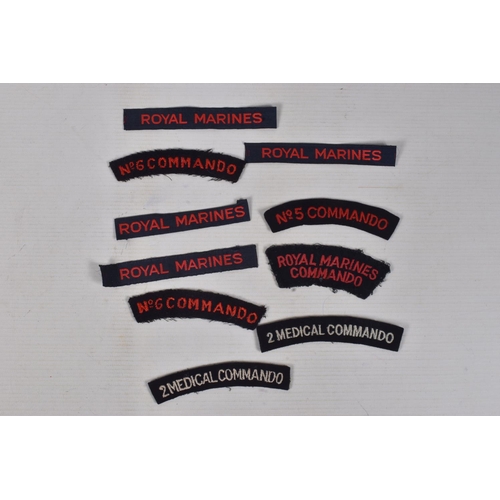 255 - AN ACCUMULATION OF ROYAL MARINES/COMMANDO/ROYAL MARINES COMMANDO/RN COMMANDO Unit patches trade patc... 