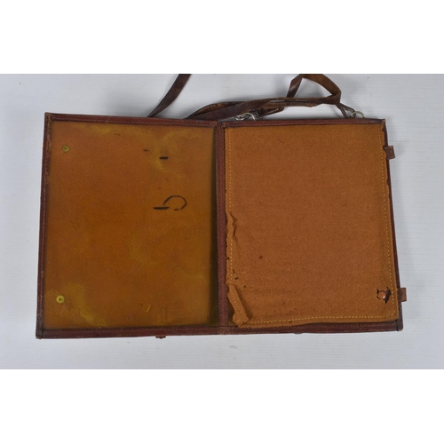 263 - A LARGE BRITISH MILITARY MAP/DOCUMENT CASE IN CANVAS, containing a large number of maps, diagrams, a... 