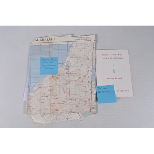 263 - A LARGE BRITISH MILITARY MAP/DOCUMENT CASE IN CANVAS, containing a large number of maps, diagrams, a... 