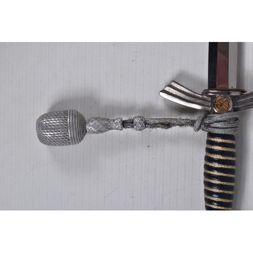 271 - A GERMAN LUFTWAFFE DAGGER WITH SCABBARD AND PORTEPEE, the blade is maker marked for F.W. Holler of S... 