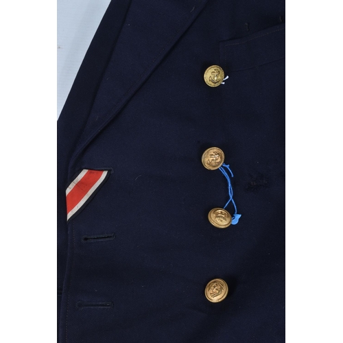 284 - A GERMAN KRIEGSMARINE OFFICERS JACKET, this is double breasted style and has a gold bullion thread e... 