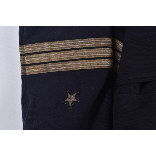 284 - A GERMAN KRIEGSMARINE OFFICERS JACKET, this is double breasted style and has a gold bullion thread e... 