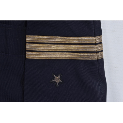 284 - A GERMAN KRIEGSMARINE OFFICERS JACKET, this is double breasted style and has a gold bullion thread e... 