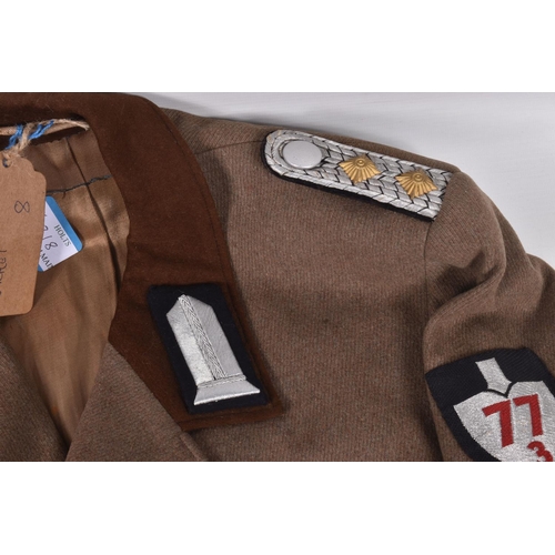 285 - A WWII GERMAN RAD HAUPTAMTSWALTER TUNIC, this jacket retains its bullion collar tabs and shoulder ep... 