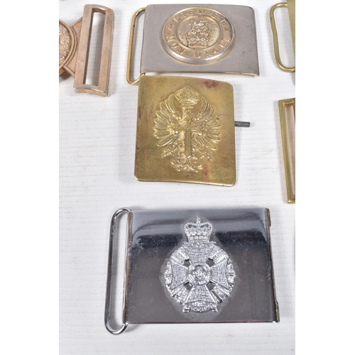 288 - A SMALL COLLECTION OF MILITARY BELT BUCKLES TO INCLUDE, Royal Scots Fusiliers Cross Belt plate, Roya... 