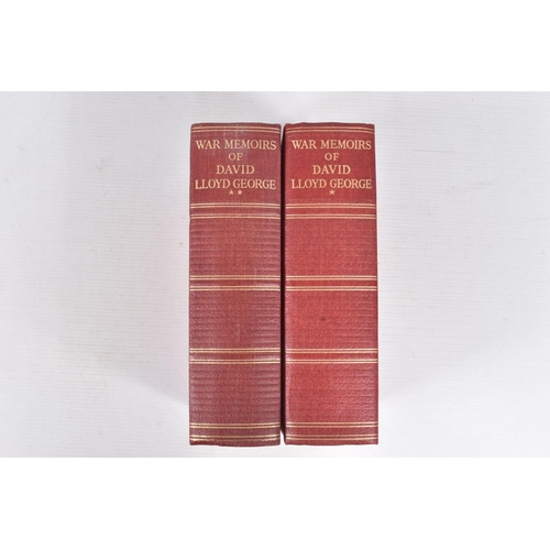 295 - A BOX CONTAING VARIOUS MILITARY THEMED BOOKS, inc two volumes of The memoirs of David Lloyd George, ... 