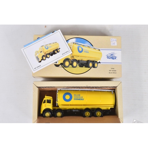 5 - SEVEN BOXED CORGI DIECAST BLUE CIRCLE CEMENT AND TRANSPORT TRUCKS, to include a Limited Edition Buil... 