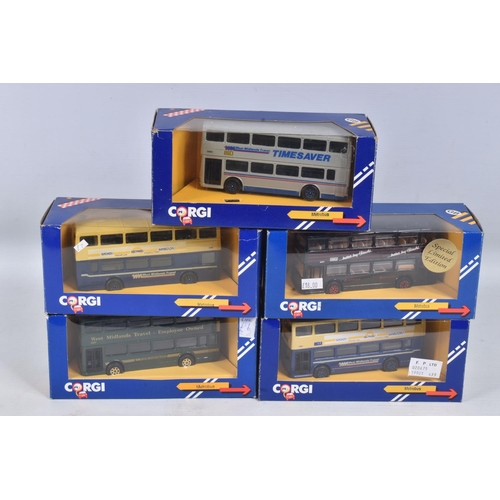 24 - A COLLECTION OF VARIOUS BOXED & UNBOXED DIECAST BUS & COACH MODELS, assorted mainly West Midlands Co... 