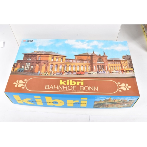 167 - A BOXED UNBUILT KIBRI HO SCALE BONN STATION PLASTIC KIT, No.B-9524, comprising Station Building kit ... 