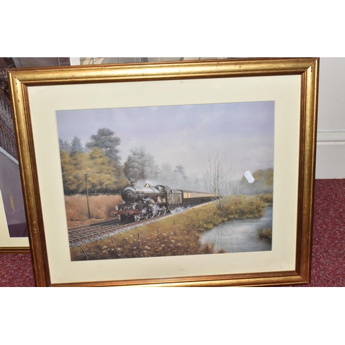 172 - A COLLECTION OF RAILWAY RELATED PRINTS AND PHOTOGRAPHS, majority are framed and glazed, to include t... 