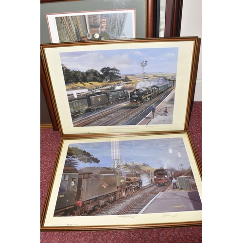 172 - A COLLECTION OF RAILWAY RELATED PRINTS AND PHOTOGRAPHS, majority are framed and glazed, to include t... 