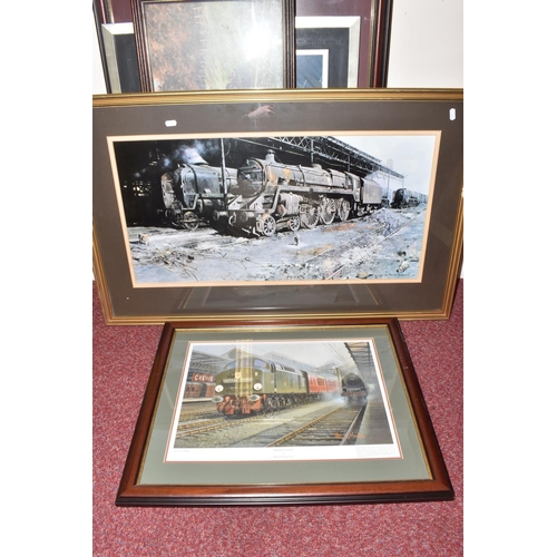 172 - A COLLECTION OF RAILWAY RELATED PRINTS AND PHOTOGRAPHS, majority are framed and glazed, to include t... 