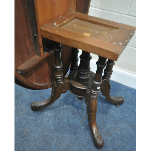 168 - AN OVAL BURR WALNUT TILT TOP LOO TABLE, with marquetry inlay, raised on turned supports, and shaped ... 