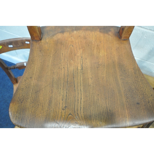 174 - A 20TH CENTURY RECTANGULAR PINE TABLE, raised on turned legs, length 112cm x depth 76cm x height 77c... 