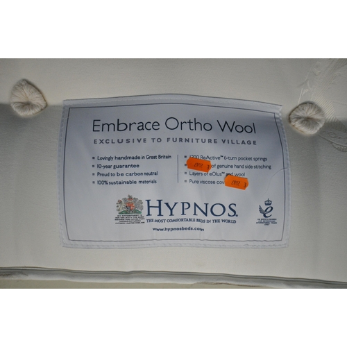 294 - A HYPNOS EMBRACE ORTHO WOOL 4FT6 DIVAN BED AND MATTRESS, condition report: general signs of usage