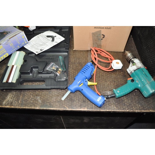 103 - TWO TRAYS CONTAINING HAND AND POWER TOOLS including a Powercraft jigsaw (PAT pass and working), a Bl... 