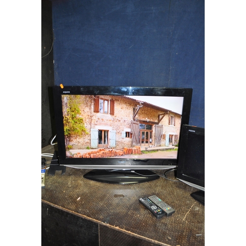 107 - A SHARP LC32AD5E-BK 32in TV WITH REMOTE and a Sharp LC20AD5E-BK 20in TV with remote (both PAT pass a... 