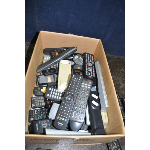 109 - A TRAY CONTAINING A QUANTITY OF TV REMOTES makes including Samsung, Philips, Panasonic etc (ALL UNTE... 