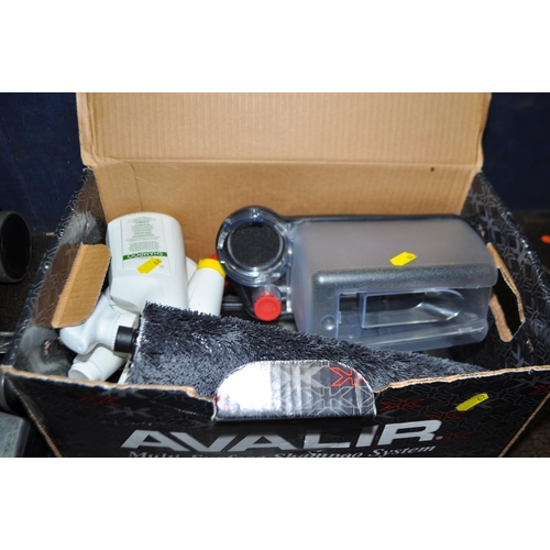 62 - A KIRBY AVALIR UPRIGHT VACUUM CLEANER with Avalir carpet shampoo system in box and attachments (PAT ... 