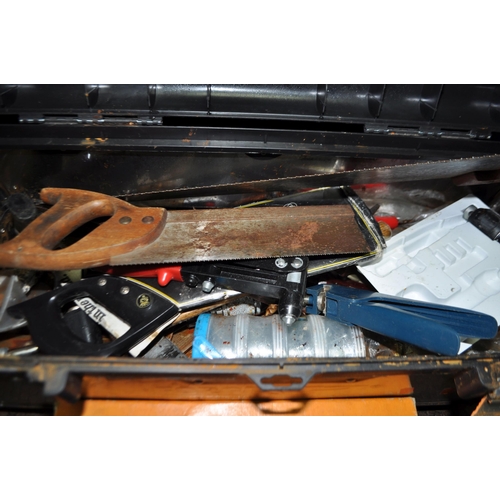 73 - TWO TOOLBOXES CONTAINING TOOLS including a Stanley No.90J bullnose plane, two Stanley RB10 planes, a... 