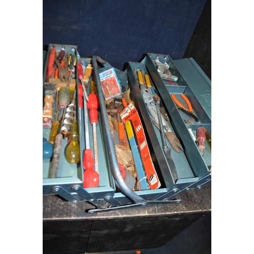 73 - TWO TOOLBOXES CONTAINING TOOLS including a Stanley No.90J bullnose plane, two Stanley RB10 planes, a... 