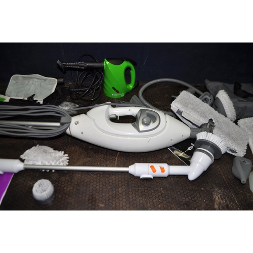 87 - A SHARK LIFT AWAY PRO STEAM POCKET MOP with bag and some attachments, a H2O Steam FX with some acces... 