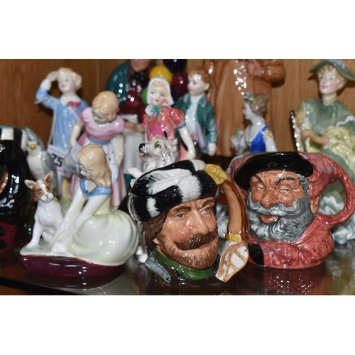 754 - A GROUP OF MOSTY ROYAL DOULTON FIGURINES AND ORNAMENTS to include the 'Old Balloon Seller' HN1315 (p... 