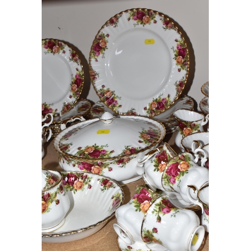 768 - EIGHTY-SIX PIECES OF ROYAL ALBERT 'OLD COUNTRY ROSES' DINNER AND COFFEE WARES to include three lidde... 